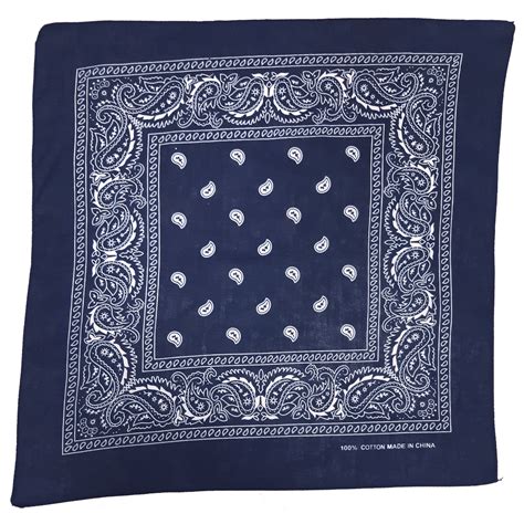 navy blue paisley bandana